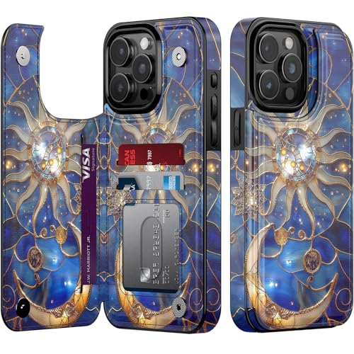 Étui iPhone 13 Pro porte-cartes idéal pour vos sorties avec motif floral