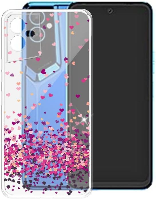 for Tecno Pova Neo 3 (6.82") Case, Soft Silicone Bumper Shell transparente Flexible Rubber Phone Protective Cases TPU Cover for Tecno Pova Neo 3 - Love