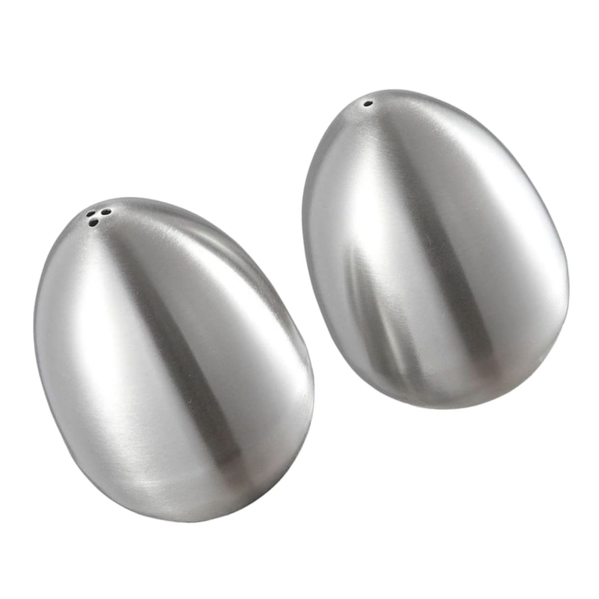 SHOWERORO Ensemble De 2 Salières Et Poivrières En Acier Inoxydable Forme Œuf Distributeurs À Épices Pour Cuisine Rangement Pratique Et Décoratif