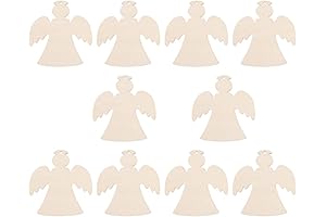 EXCEART 10pcs Wooden Angel Christmas Tree Hanging Tags