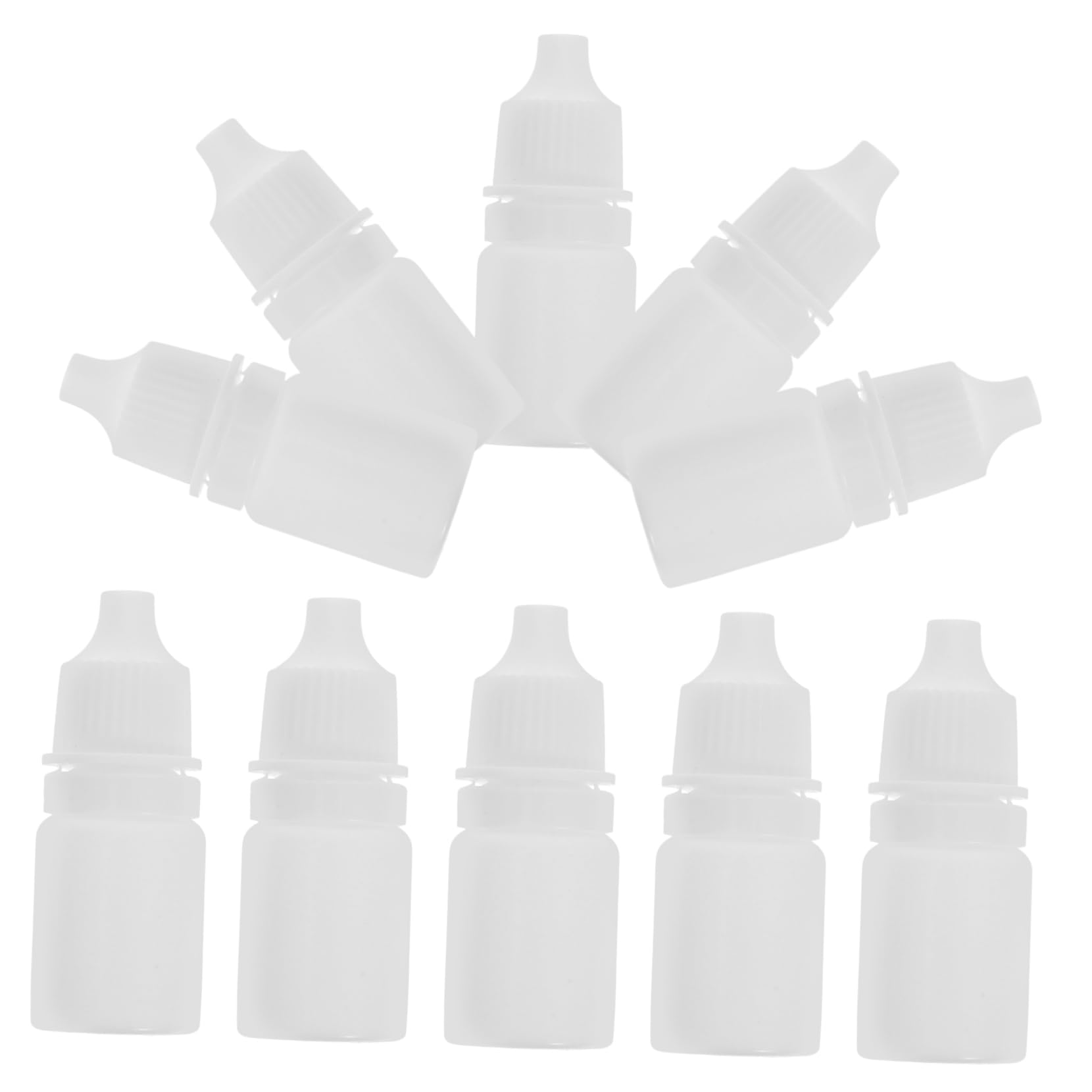 FUNOMOCYA Essence Bottle Set 10pcs Empty Dropper Bottles for Eye Liquid Refillable Squeeze Cap