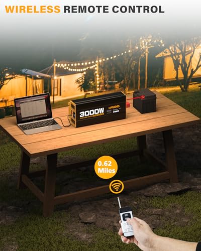 Mwxne 3000W Pure Sine Wave Inverter 24V Dc To 110V 120V Ac Converter For Rv Truck Home Off-Grid Solar Power Inverter With Type-C Pd30W/Usb Port Qc3.0 Quick Charging thumb #5