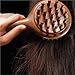YDMHYLAI Wooden Massage Comb Meridian Comb Scalp Therapy Massage Head Caring Wood Round Handle Scraping Body Massager(A3)