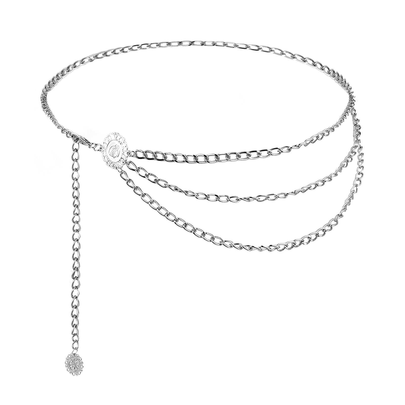 Multilayer Metal Waist Chain Belt for Women Body Belly Chain for Women Fashion Adjustable Gold Belts for Woman