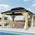 GARTOO 11’x13’ Patio Wooden Gazebo, Galvanized Steel Roof Gazebo & Privacy Curtains and Netting, Double Vented Roof Hardtop Gazebo for Garden, Porch, Lawn, Poolside, Backyard, Deck