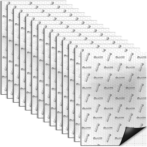 Oleitodh Car Sound Deadening Mat 14 pcs 80 mil (2mm) Butyl Automotive Sound Deadener, 36 sqft Noise Insulation Vibration Dampening Material Sound Deading Material for Cars Trunk Door Floor and Ceiling by Oleitodh - Image 8