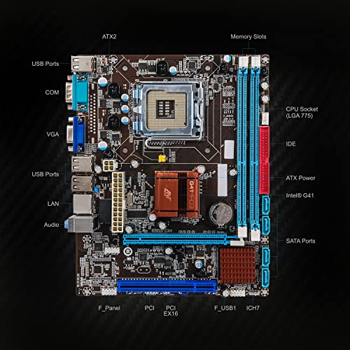 Image of Ant Value G41MAD3 mATX Gaming Motherboard LGA775 Support Intel Core 2 Duo /Core 2 Quad DDR3, USB 2.0 Ports, HD 6 Channel Audio
