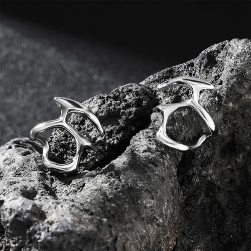 Dr's gift Y2K Statement Earrings For Women Silver Punk Irregular Earrings Unique Studs Retro Jewelry Gift4