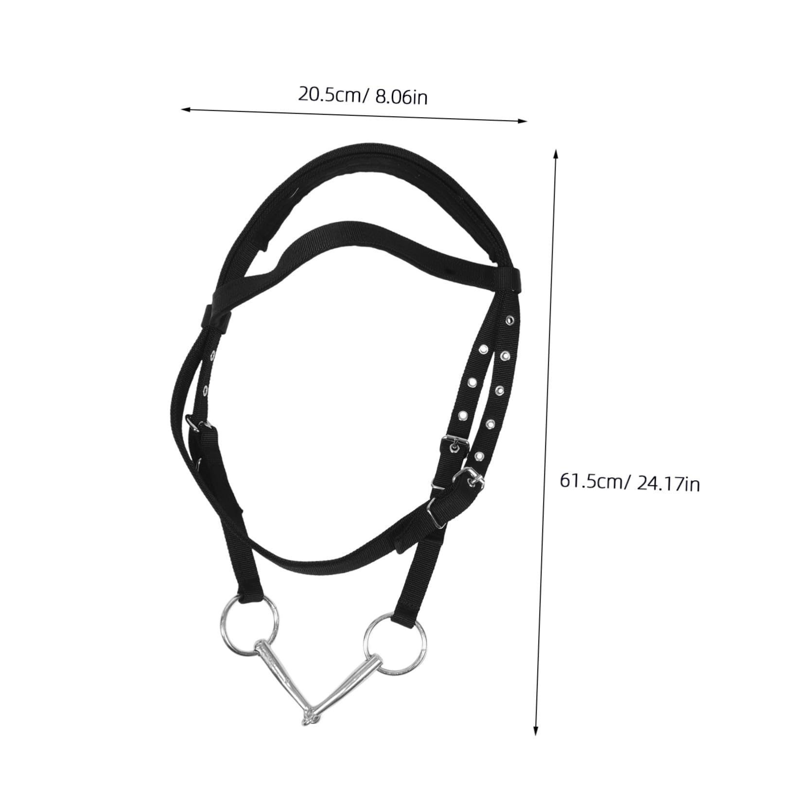 Cavezza Design Ergonomico e Controllo Eccellente in Nailon Nero per Cavalli Piccoli e Giovani per attività Equestri e Cavalcata