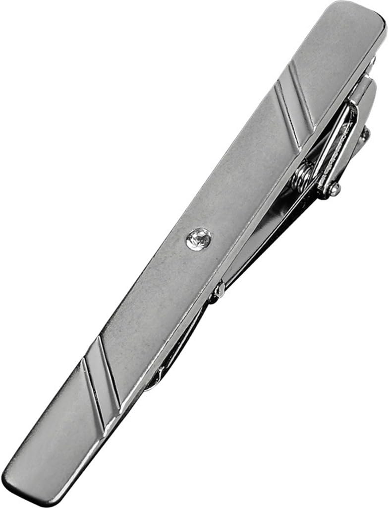 シルバー スタンダード セキュリティ ネクタイ クリップ ビジネス フォーマル 男性用 新郎 結婚式 メタル