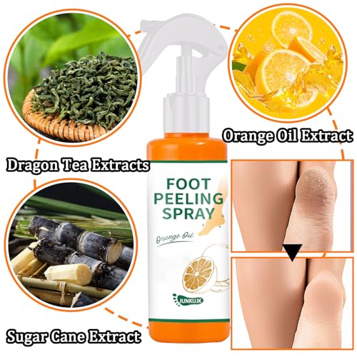 JunKuJK Spray Esfoliante Instantâneo de 100 ml para Remover Pele Morta, Hidratante Refrescante para