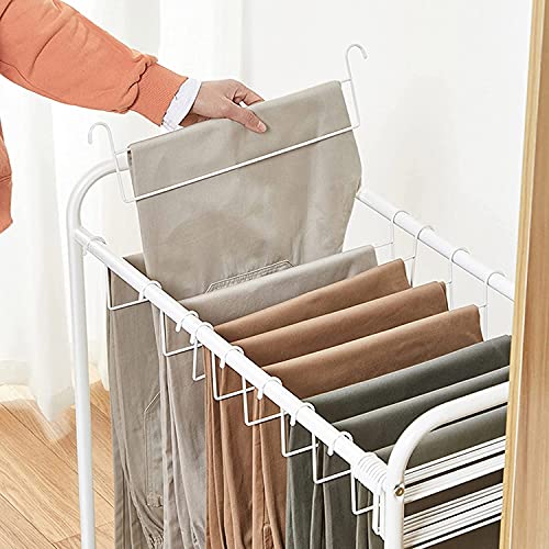Chariot porte-pantalons en métal pour organiser le dressing de la chambre