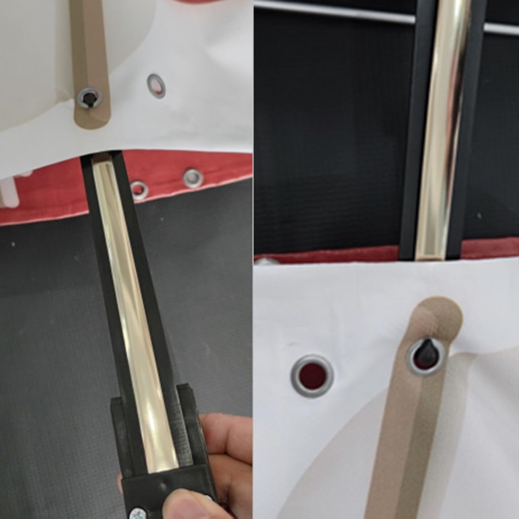 Kit di morsetti e occhielli per l'installazione di striscioni, decorazioni natalizie in plastica per esterni, per porte da garage, 4 pezzi