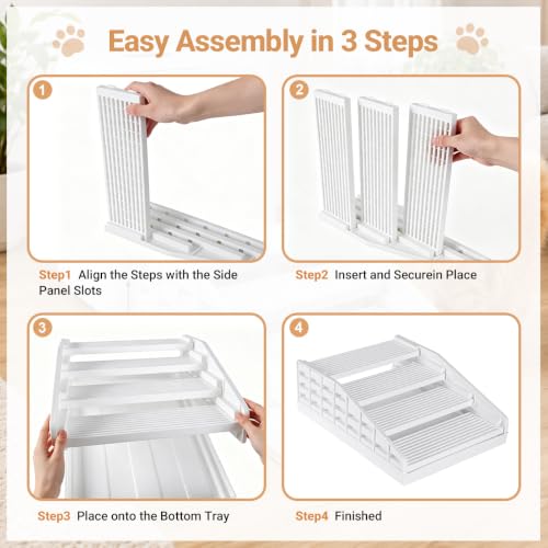 Adjustable Litter Box Step, Elevated Cat Ramp/Stairs with Filter Function by Himake - Used condition - Image 4
