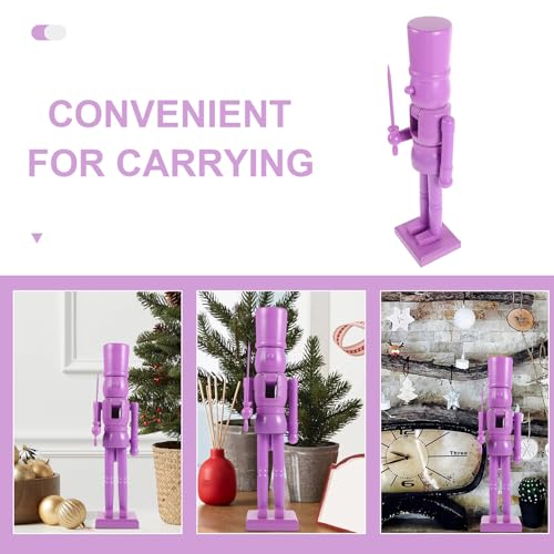 Casse-Noisette en Bois Violet Cabilock : Figurine Décorative Festive de Table - 8