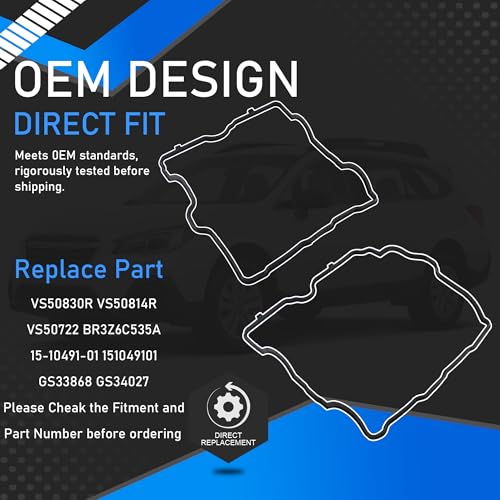 Image of VS50830R Engine Valve Cover Gasket Set with Spark Plug Seals Compatible with 2011-2019 Subaru Crosstrek Forester Impreza Legacy Outback XV Crosstrek Replaces VS50722 VS50814R GS33868