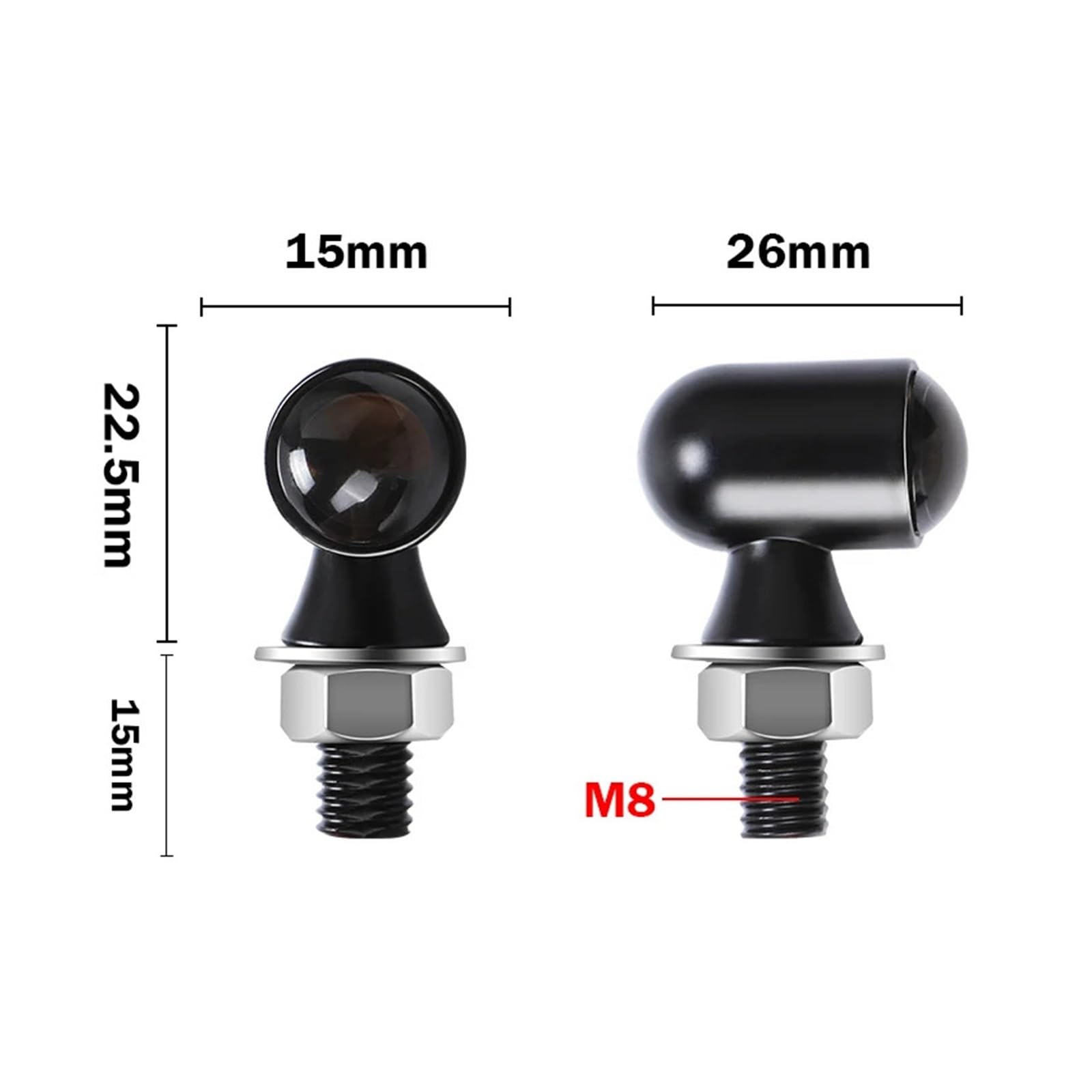 Indicatori di direzione led moto alluminio 4 pezzi Indicatoris Motos
