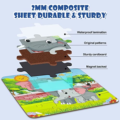 Magnetic Puzzles For Kids Ages 3 4 5 6, Animals Puzzles 20-25-30 Piece Jigsaw Puzzles For Toddler, 3 In 1 Travel Toys And Travel Games For Boys And Girls (Animal World(20-25-30)) #TOP2