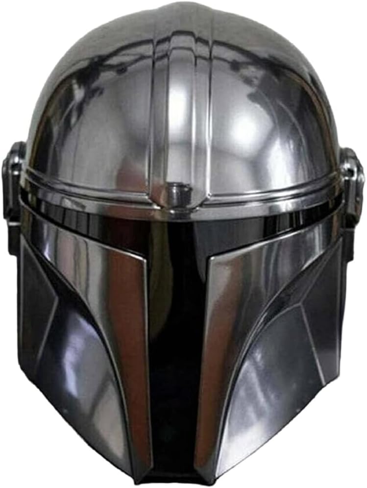 Mandalorian Medieval Costume Helmet with Liner and Chin Strap - LARP/Costumes/Role Plays Steel Helmet