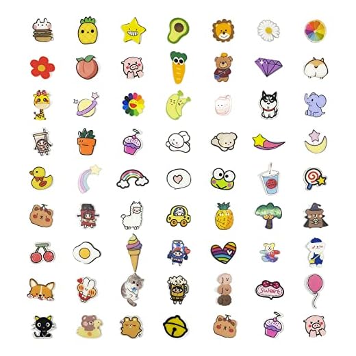 TSHAOUN 60 Piezas Pin de Dibujos Animados, Alfileres de Dibujos Animados Acrílicos Broche de Estilo Múltiple para Mochilas, Bolsas de Lona, Ropa, Chaquetas, Creaciones de Bricolaje (60 Pcs)