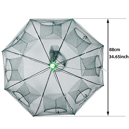 image for GLB STORE 2 Pack Crawfish Trap Crab Fish Trap Foldable Fishing Bait Tr