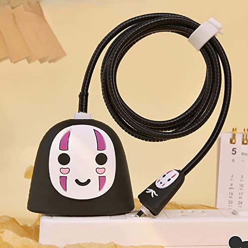 Image of Cartoon 3D Design Protective Case for 18W 20W iPhone 14 13 12 11 Pro Max Fast Charging Cable Adapter Charger, Cute Cartoon Lightning Data Cable Case for iPhone Charger Faceless-Man