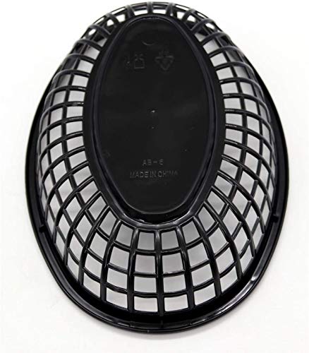 Foodservice Fast Food Baskets 9.25 x 6 inch Oval Set of 24 Black - Thumbnail 7