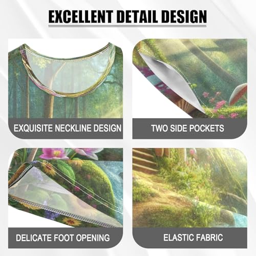 Mushroom House Pajama Set Short Sleeve Pajamas Shorts Sets Cotton PJS 2 Piece Clothes Set 5Y4