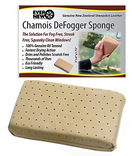 Chamois DeFogger Sponge by Ever New Automotive Revolutionary Design! The Solution for Fog