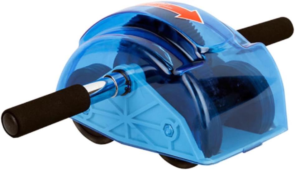 Ciieeo Four-wheeled Abdominal Roller Blue with Gear Resistance, Home Fitness Equipment for Core Strength Training and Muscle Workout