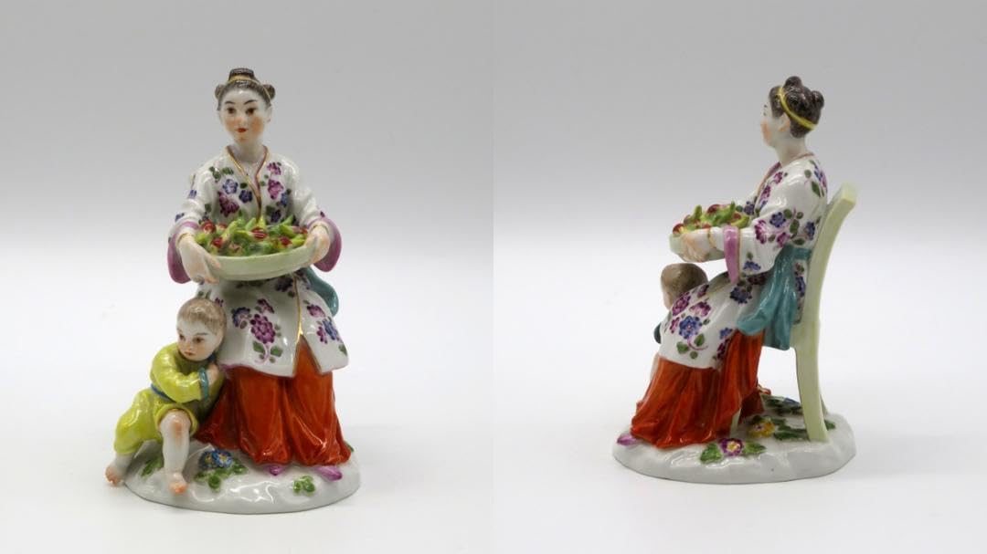 Amazon.co.jp: Meissen 正規店購入 マイセン 一級品 無疵完品 母親と 