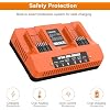 Dual Port Fast Charger Replacement for Worx Battery 20V Charger