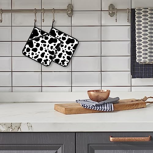 Gearsly GLY-LST02 Pot Holder Set Of 2,Cow Animal Print Kitchen Heat Resistant Potholder thumb #4