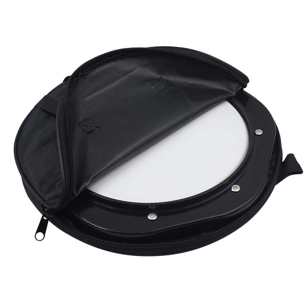 Almohadilla de Tambor Silenciosa, Ligera y Portátil de 1 Pulgadas para Entrenamiento de Percusión, Pad de Práctica de Plástico Negro para Bateristas, Estudiantes y Hogar