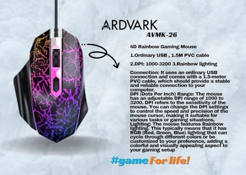 ARDVARK AVMK-26, 3in 1 Combo | Gaming Keyboard and Mouse Combo, RGB Backlit Wired Gaming Mouse and Keyboard, Gaming Headset, Gamer 3in 1 Bundle for... - Image 4