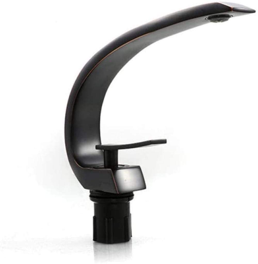 Mitigeur lavabo laiton noir anti-trace eau chaude froide cuisine moderne