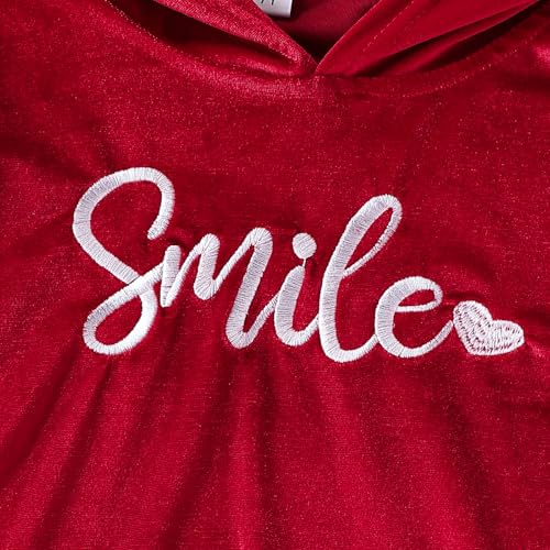 Image of 6-13 Years Girls Clothing Heart Print Hoodie Top + Heart Print Flare Leg Pants 2PC Clothing Set