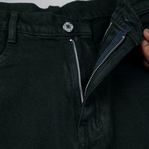 Image of Men's Straight Fit Stylish Non Stretch Mid Rise Pure Cotton Crafted with Premium Fabric Relaxed Jeans Available in Variety of Colour