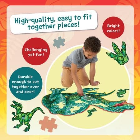 Peaceable Kingdom Shiny Dinosaur Floor Puzzle, 1 EA