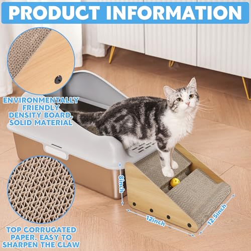 Rampilla para caja de arena para gatos y gatitos miniatura 2