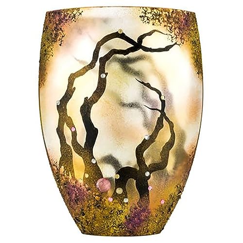 Victoria Bella 8506/285/ABG 12-Inch High Glass Vase. Pattern: Beige and
