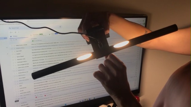 Image of Computer Monitor Light,Screen Monitor Light Bar with Backlight for Eye Caring,E-Reading LED Task Lamp with Color /Dimming Adjustment,Remote Control,No Screen Glare Space Saving Home Office Lamp