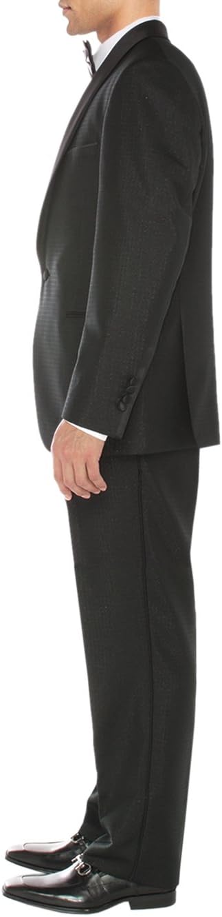 Salvatore Exte Men's One Button Shawl Lapel Tuxedo Suit Set Tux Jacket with Pant