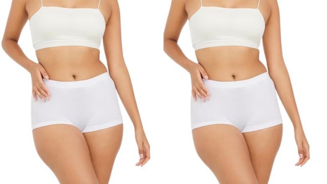 Women's Seamless Boyshort Panties White,Pack of 2 (Free Size)-image-46