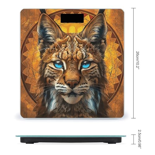 Báscula Digital Azul Ojos Bobcat de Vidrio Templado miniatura 2