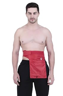 MCSG Ostomy Bath Apron for Ostomates – Red | Durable Waterproof Bath Apron | Comfortable Ostomy Bag Cover for Shower