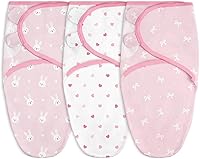 Vista 21 de SANDJEST Manta para bebé, 0-3 meses, saco de dormir de algodón con brazos, mantas para recién nacido Rainbow - Checker - Patrón (Pack 3)