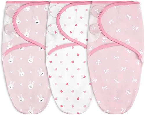 Miniatura 21 de SANDJEST Manta para bebé, 0-3 meses, saco de dormir de algodón con brazos, mantas para recién nacido Rainbow - Checker - Patrón (Pack 3),Arco