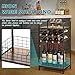 Bosimeca 3-Tier Wine Bar Table: Small Liquor Bottle Holder with 8-Bottle Wine Rack Mini Wine Bar Cabinet Corner Whiskey Display Shelf Floor Liquor Storage Bar for Home Living Room