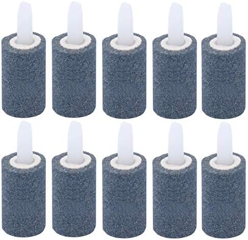 YMWALK Luftstein für Aquarium, 10 Stück, 2,5 cm, Luftblasen-Diffusor, Zylinder für Aquarium, Luftpumpe für Aquarien